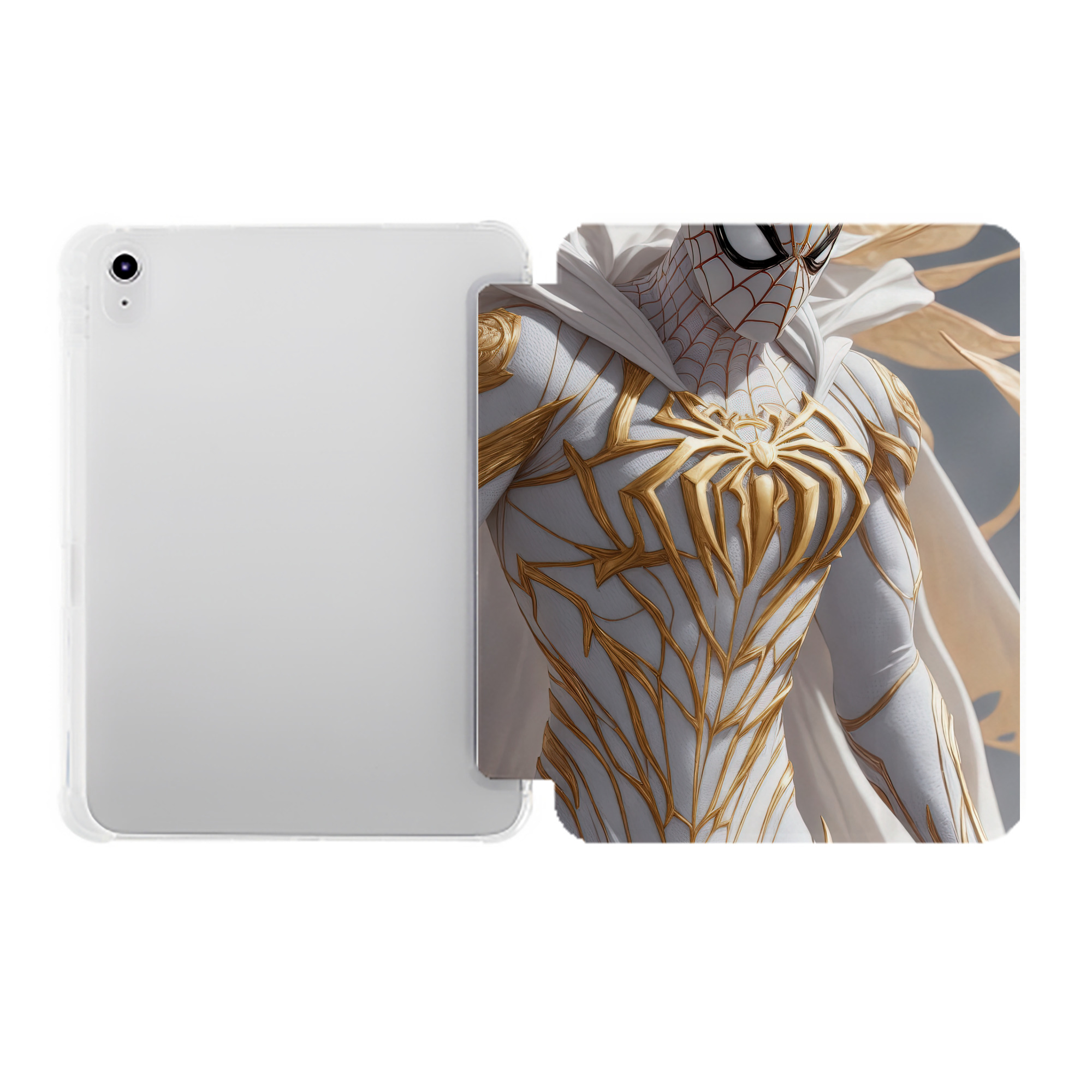 （画像用） Spider Man スパイダーマン IPad ケース ペン収納付き 三つ折りスタンド PUレザー×シリコン 対応機種9.5/10.5/10.9インチ